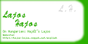 lajos hajos business card